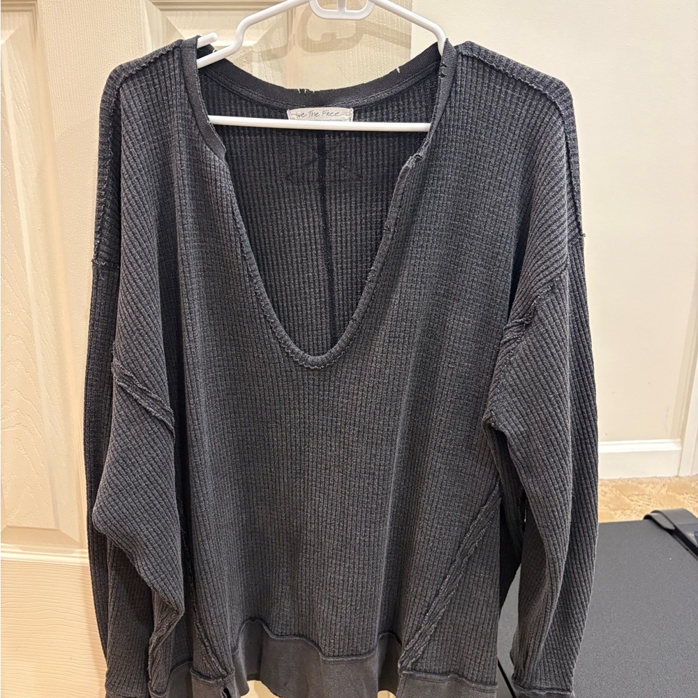 We The Free Charcoal Knit Sweater
